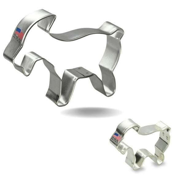 Goat Cookie Cutter 2 Pc Set. USA Tin Plate Steel - By Foose