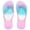 Pink-gradient, variant on Girls Flip Flop Sandals - Little/Big Kids Animal Fruit Print, Easy-On Slide Thong Summer Beach Water Shoes