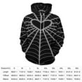 thumbnail image 2 of Black Spider Web Men's Women Vintage 3D Hooded Sweatshirt - All-Season Loose Fit Streetwear, 2 of 6