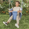 thumbnail image 4 of Little Tikes Wood Rockabye Nature Swing Real Wood for Boys, Girls, Kids, Toddlers Ages 2-4 with Easy to Clean Fabric, Easy Set Up, Adjustable Safety Belt and Adjustable Height that Grows with Child, 4 of 8