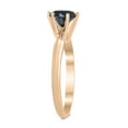 thumbnail image 2 of 1 Carat Round Black Diamond Solitaire Ring in 14K Rose Gold, 2 of 5