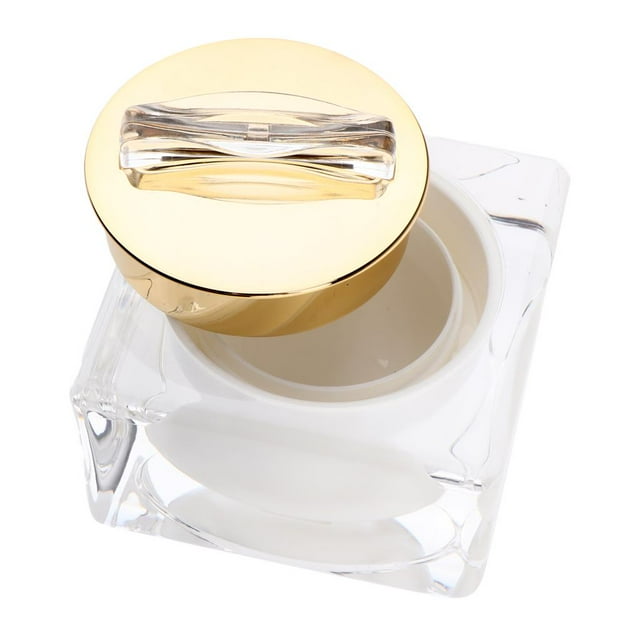 Tarro de crema para rostro y ojos de acrílico transparente de 10/15/30 g, lata cuadrada vacía para cosméticos 30 gramos