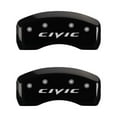 thumbnail image 2 of MGP 4 Caliper Covers Engraved Front 2015/Civic Engraved Rear 2015/Civic Red finish silver ch, 2 of 2