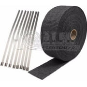 Suzuki 2" x 50' Motorcycle Header Exhaust Heat Wrap Green Steel Zip Ties