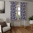 thumbnail image 2 of Ambesonne Floral Grommet Curtain, Vintage Romantic Roses Print, 50"x84", Dark Violet Marigold and Grey, 2 of 5