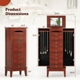 thumbnail image 3 of Costway Wood Jewelry Cabinet Armoire Storage Box Chest Stand Organizer Indoor Bedroom, 3 of 10