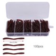 thumbnail image 3 of 100 pcs 6cm Silicone Artificial Worm Earthworm Soft Fishing Lures Bait Fish Tackle Accessories Kit, 3 of 5