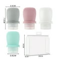 thumbnail image 2 of Laklulu 4 pack Silicone Travel Bottles, Squeezable Refillable Travel Accessories Toiletries Containers Cosmetic Tube for Shampoo Lotion Soap Liquids, 2 of 6