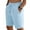 Light Blue, variant on Men's Shorts with Pockets and Drawstrings Big and Tall Solid Color Linen Short Pants Pocket Elastic Waist Loose Exercise Beach Shorts