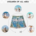thumbnail image 6 of FORMRS Boys Swim Trunks Quick Dry Mesh Liner Boardshorts Sizes XS-XL, Blue Sea, 6 of 7