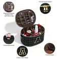 thumbnail image 3 of 3PCS Monogram Personalized Black Initial Makeup Bags Pouch for Women, Cosmetic Make Up Bag Travel Toiletry Bag for Her, 3 of 7
