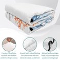 thumbnail image 4 of Queen Quilt Set 90''x96'', Coastal Coral Lightweight Bedspread Coverlet Set with 2 Pillow Shams, Blue Ocean Starfish Seagrass Watercolor Breathable All Season Quilt Bedding for Bedroom/Guest Room, 4 of 9