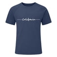 thumbnail image 3 of T-shirt Graphique Lettre Ville Mode Urbaine Manches Raglan Col Rond Confort Quotidien pour Hommes avec Ambiance Décontractée Quotidienne, 3 of 3