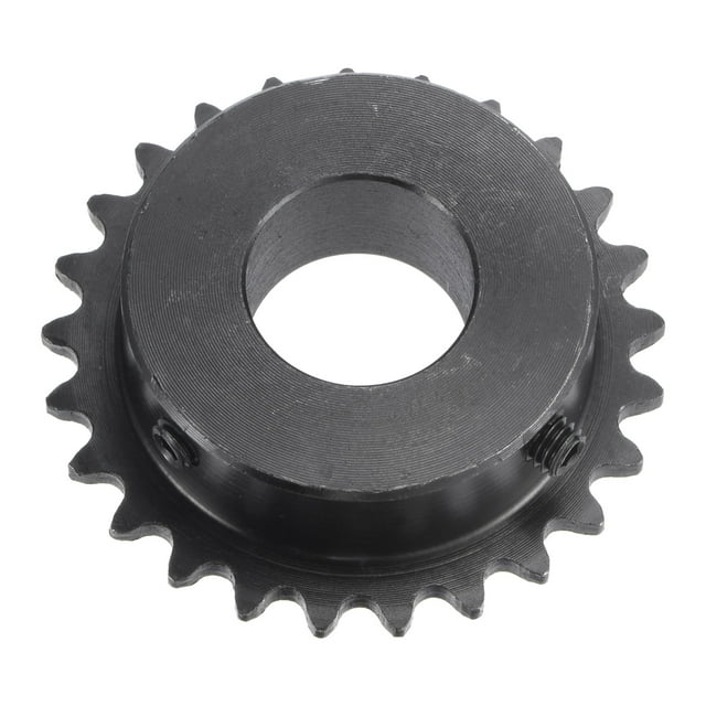 Unique Bargains Pignon de 25 Dents 1/4 'pas, 19mm Alésage en Acier au Carbone avec 2 Vis de Réglage