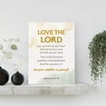 thumbnail image 4 of Inspirational Bible Verse Print Love the Lord Scripture Paintings Canvas Wall Art Poster Artwork Ready to Hang Christian Home Office Decor, 4 of 5