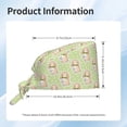 thumbnail image 6 of Kdxio Rabbit With Tie Pattern Turban Hat for Women Men Comfortable Adjustable Cleaning Working Cap with Sweatband, 6 of 8