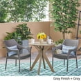 thumbnail image 3 of Christopher Knight Home Bryant Outdoor 3 Piece Acacia Wood and Wicker Bistro Set by  Grey, 3 of 5