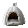 thumbnail image 2 of Cueva Cama para mascotas Tienda para perros Manta suave Gato Casa cálida para a Kitty Pequeño Mediano Gris 35x35x35cm Zulema peluche perros cama gato, 2 of 8
