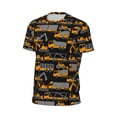 thumbnail image 6 of Wukai Yellow Excavator Print Men's Short-Sleeved Mesh T-Shirt,Quick-Dry Short Sleeve Workout T-Shirt-XX-Large, 6 of 8
