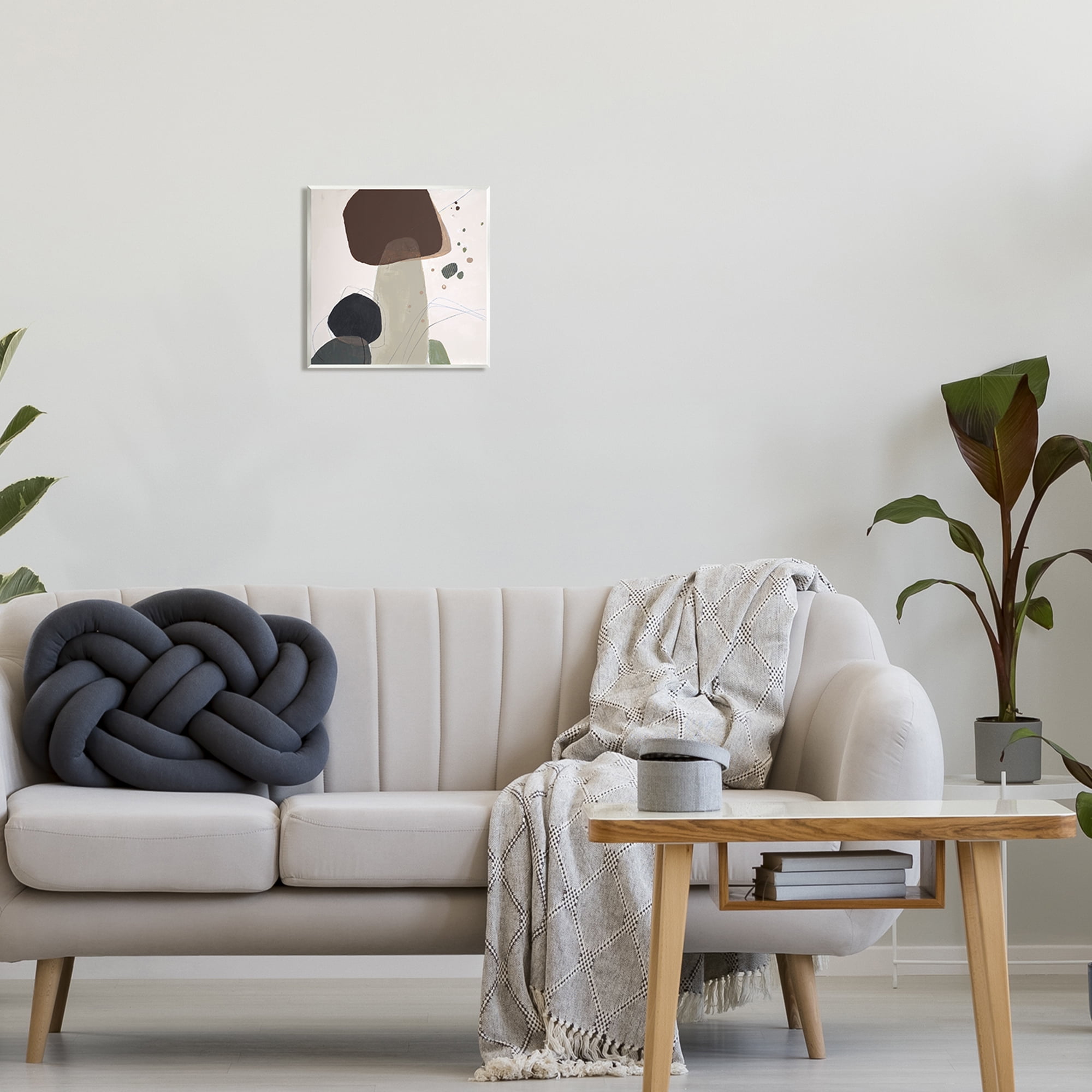 Stupell Industries Collaged Nature Shapes Abstract Painting Unframed Art Print Wall Art, 12 x 12