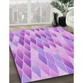 thumbnail image 3 of Ahgly Tapis Rond Lavable en Machine Intérieur Transitionnel Pastel Violet Rose, 8 Pieds Rond, 3 of 7