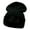 Black, variant on Football Beat Embroidered Long Beanie - Black OSFM