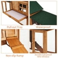 thumbnail image 4 of M optimized 82in Wooden Rabbit Hutch, Outdoor Chicken Coop, Bunny Hutch Guinea Pig Pet House Bunny Cage with Double Side Runs, Removable Tray, Ramps for Small Animals, 4 of 7