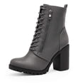 thumbnail image 1 of Bota DREAM PAIRS Silverado Gris con Cordones y Tacón en el Tobillo Talla 9, 1 of 4