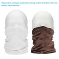 thumbnail image 3 of Uxcell Winter Neck Warmer, 2 Pack Windproof Neck Gaiter Face Scarf for Men & Women Brown, White, 3 of 7