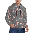 thumbnail image 2 of Haiem Hedgehogs and Flowers1 Patterned Men's Hoodie with Kangaroo Pocket - Ideal Pullover Sweatshirt for Daily Wear, Travel, and Home-Small, 2 of 7