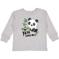thumbnail image 3 of Inktastic My Yaya Loves Me- cute panda Boys or Girls Long Sleeve Toddler T-Shirt, 3 of 5