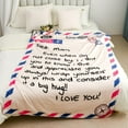 thumbnail image 3 of LHSHID Mothers Day Birthday Gifts for Mom Blanket to My Mom Gifts from Daughter Son Mom Blanket Presents for Mother's Day I Love You Mom Letter Warm Soft Throw Blankets 30"x40", 3 of 7