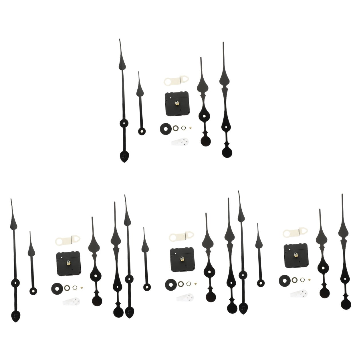 MLINS 4 Sets Wall Clock Hands Kit, Delicate Clock Hands Replacement for Clock Mechanism, Clock Accessories