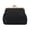Black, variant on Premium Faux Leather Triple Frame Coin Purse Wallet (Women)