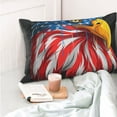thumbnail image 4 of Balery Eagle Head With American Flag Funda de Cojín Estampada, Regalos para Mujeres, Regalos de Amor para Ella, Regalos para Novia o Esposa, Funda de Almohada-14"x20", 4 of 6
