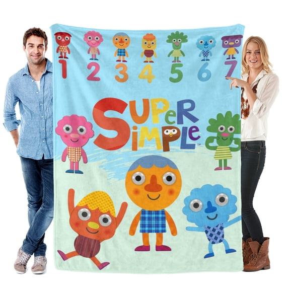 Throw Blanket for Super Simple Song Bed Couch Soft Warm Flannel Blanket for Kids Boys Girls Gifts Home Decor 30x40 Inch