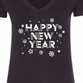 thumbnail image 4 of Inktastic Happy New Year Women's V-Neck T-Shirt, 4 of 5