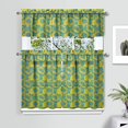 thumbnail image 2 of Vintage Blooming Curtains 36 Inch - 3 Panel Rustic Farmhouse Set with Bohemian Floral Design, Rod Pocket Kitchen Window Treatment for Country Cottage Style, 2 of 3