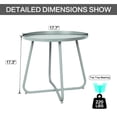 thumbnail image 4 of Fionafurn Round Side Table, Metal End Table, Small Patio Coffee Table for Porch Yard Balcony Garden, Mint Green, 4 of 10