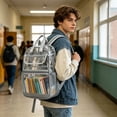 thumbnail image 4 of HOZVOMI Transparent Waterproof Backpack for Travel, School, and Daily Use with Comfortable Straps and Multi-Compartment Storage, 4 of 5