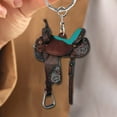 thumbnail image 5 of Yesbay Key Chain Decorative Personalized Fashion Western Cowboy Saddle Acrylic Pendant for Horses Lover, 5 of 8