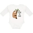 thumbnail image 3 of Inktastic I Live to Hug Cute Sloth on a Branch Boys or Girls Long Sleeve Baby Bodysuit, 3 of 5