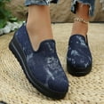 thumbnail image 6 of Juebong Womens Loafers Shoes Chunky Penny Loafer Lug Sole Comfortable Slip On Office Business Casual Dress Shoes Dark Blue,39, 6 of 8