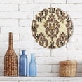 thumbnail image 3 of Elegant Damask Pattern Round Wall Clock Battery Operated Silent Non-Ticking Bedroom Office Kitchen Home School Decor 10"(Gold), 3 of 10