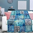 thumbnail image 2 of LHSHID Sister Gifts Gifts for Sister Best Sister Gifts from Sister Brother Soul Sister Bestie Birthday Gifts Ideas for Women Big Sister Gifts for Mothers Day Graduation Blanket 50"x60", 2 of 9