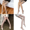 thumbnail image 2 of Silk Over The Knee Socks with Silicone Women's Silk Thigh High Stockings,Sheer Silicone Florals Lace Top Pantyhose, 2 of 8