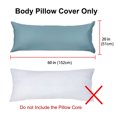 thumbnail image 3 of PiccoCasa Body Long Pillowcase Cotton Pillowcase with Zipper King Slateblue, 3 of 7