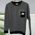 thumbnail image 5 of Camiseta de cuello redondo superior para hombre, camiseta de rayas empalmadas para hombre, sudaderas de una pieza, un nuevo Y2k, tendencias de moda coreana 2024 F, 5 of 5