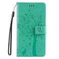 thumbnail image 4 of Designed for iPhone 15 Case Wallet for Women, Flip Folio Cover with Embossed PU Leather Kickstand Credit Card Holder Magnetic Wrist Strap Protective Case for iPhone 15, Green, 4 of 6