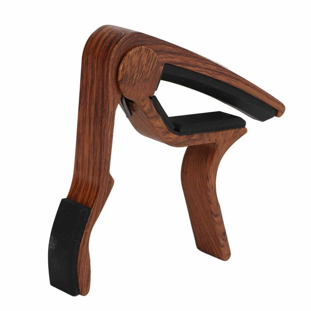 Capos Accessory, String Clamp Guitar Capo Portable Durable Clip On Universal For Playing Dark Wood Colour,Light Wood Colour,Black
